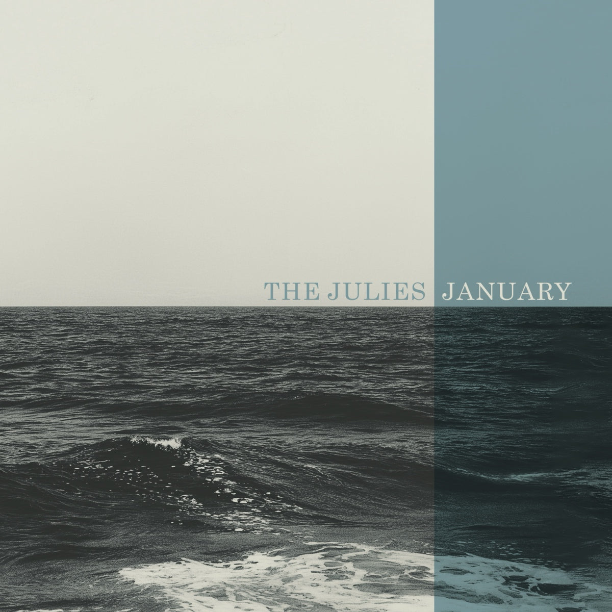 Album cover with ocean waves and 'The Julies January' text